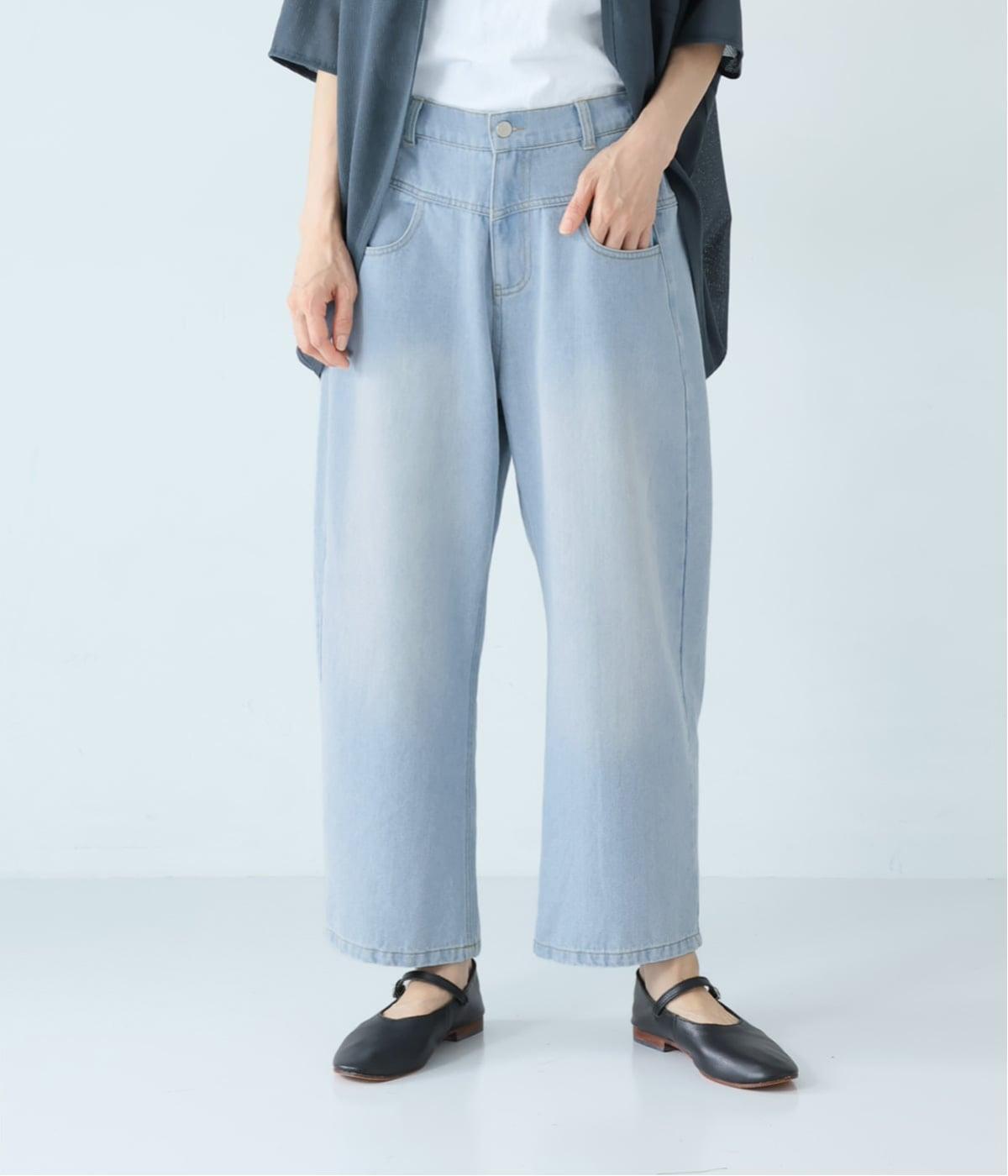 カーブデザインデニムパンツ｜m.n（エムドットエヌ）の商品詳細