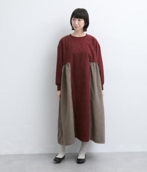布帛切替カットソーワンピース