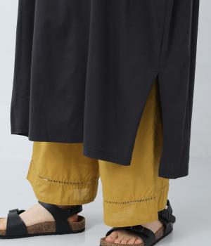 【5月下旬発売予定】はしごレースコットンぺチパンツ(マスタード-F)