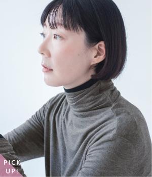 重ね着上手のウール混タートルネック（杢グレー・F）