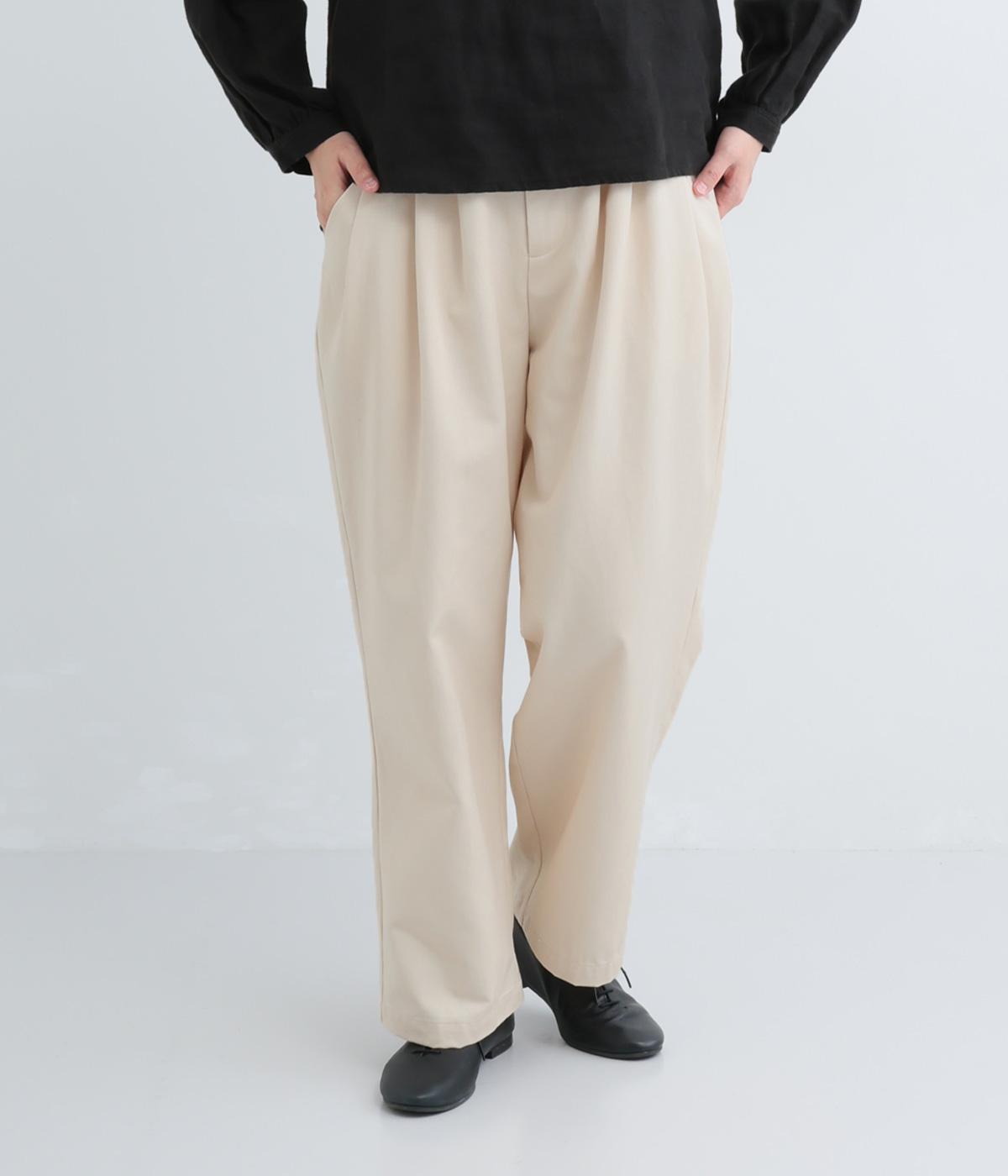 コットンリオセルツイルコクーンタックパンツ(オフ-F)