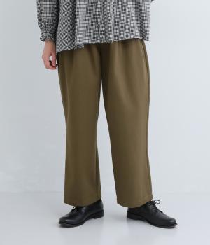コットンリオセルツイルコクーンタックパンツ(カーキ-F)