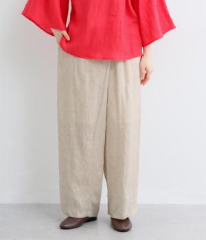 リネンラップ風パンツ(エクリュ-F)