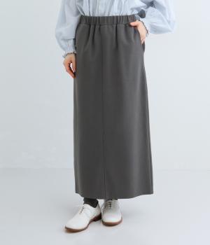 ペアー天竺細見えBOXスカート(チャコール-F)