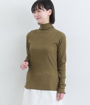 コットンライトリブメロータートル(カーキ-F)