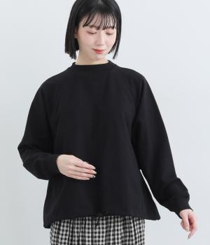 フレンチテリー2wayプルオーバー(ブラック-F)