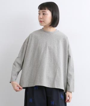 天竺ワイドフレアロンTee(T.グレー-F)