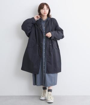 コットンナイロンフィッシュテールコート(ネイビー-F)