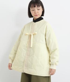 ナイロンリップキルトリメイクブルゾン(クリーム-F)