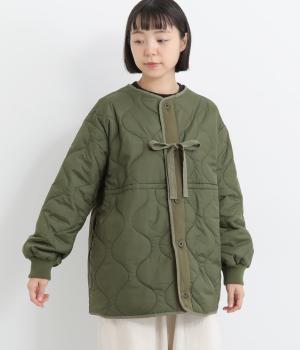 ナイロンリップキルトリメイクブルゾン(ダークカーキ-F)