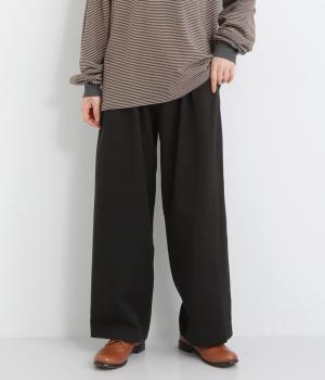 タックワイドパンツ(ブラック-F)