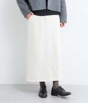 裏毛細見えBOXスカート(オートミール-F)