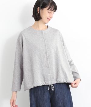 コットン天竺2wayバルーンカーディガン(トップグレー-F)