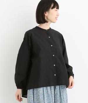 シアー袖バルーンブラウス(ブラック-F)