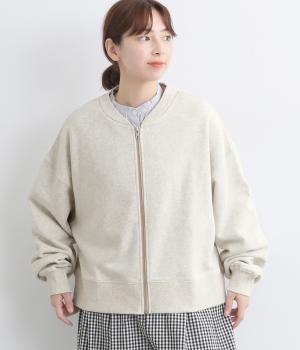 コットン裏毛ZIPカーディガン(オートミール-F)