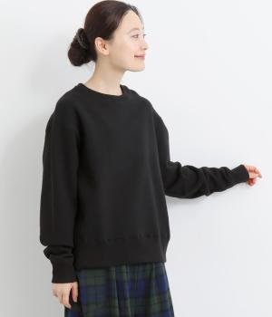 【A.U.G. relaxing】コットンヴィンテージ裏毛ゆるトレーナー(ブラック-F)