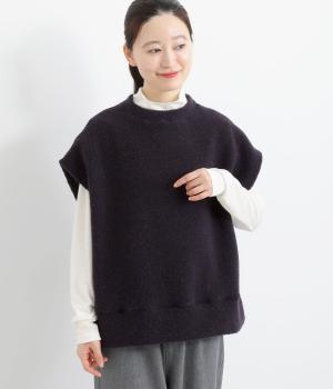 【A.U.G. relaxing】ウールリッチパイルベスト(ネイビー-F)