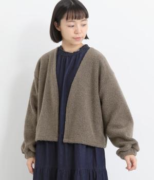 【A.U.G. relaxing】ウールリッチパイルカーディガン(ブラウン-F)