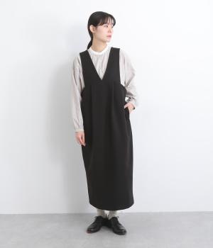 ライトメルトンタックバルーンジャンパースカート(ブラック-F)