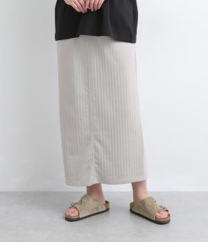 ジャカード天竺 細見えBOXスカート(アイスグレー-F)