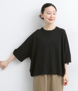 USAコットン天竺 サイドタックTee(ブラック-F)