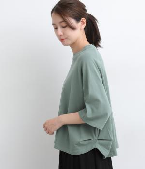 USAコットン天竺 サイドタックTee(ダークブルーグリーン-F)