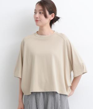 USAコットン天竺 サイドタックTee(グレージュ-F)