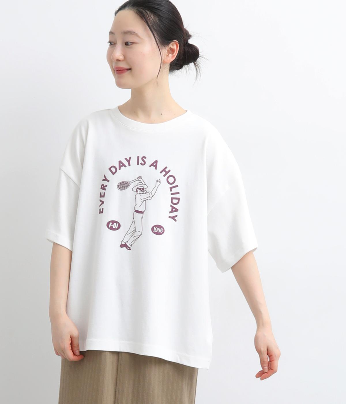 USAコットン天竺 週休7日Tee(オフ-F)