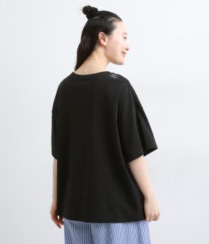 USAコットン天竺 退勤Tee(ブラック-F)