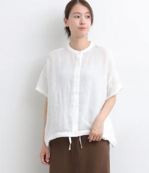 リネンツイル 半袖バルーンカーディガン(オフ-F)