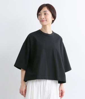 【A.U.G. relaxing】MVSコットン天竺 ワイドTee(ブラック-F)
