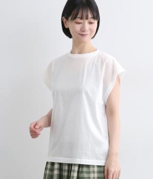 【A.U.G. relaxing】コットンシアージャージーフレンチTee(オフ-F)