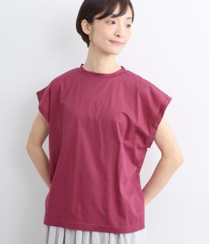 【A.U.G. relaxing】コットンシアージャージーフレンチTee(ダークパープル-F)