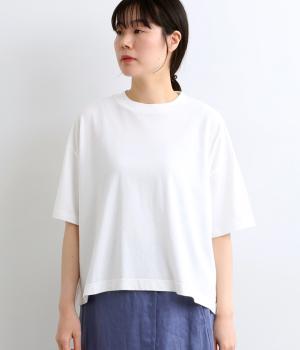 USAコットン　クロップドフレアTee(オフ-1)