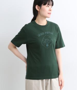 USAコットン　マンドリルTee(ダークグリーン-1)