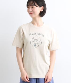 USAコットン　マンドリルTee(グレージュ-1)