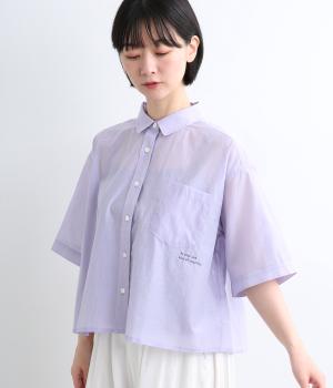 シアーコットンテンセル クロップド刺繍シャツ｜AUG（オーグ）の商品詳細
