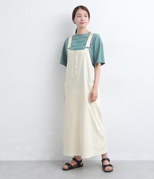 カルゼフロントZIP細見えジャンパースカート(オフ-F)