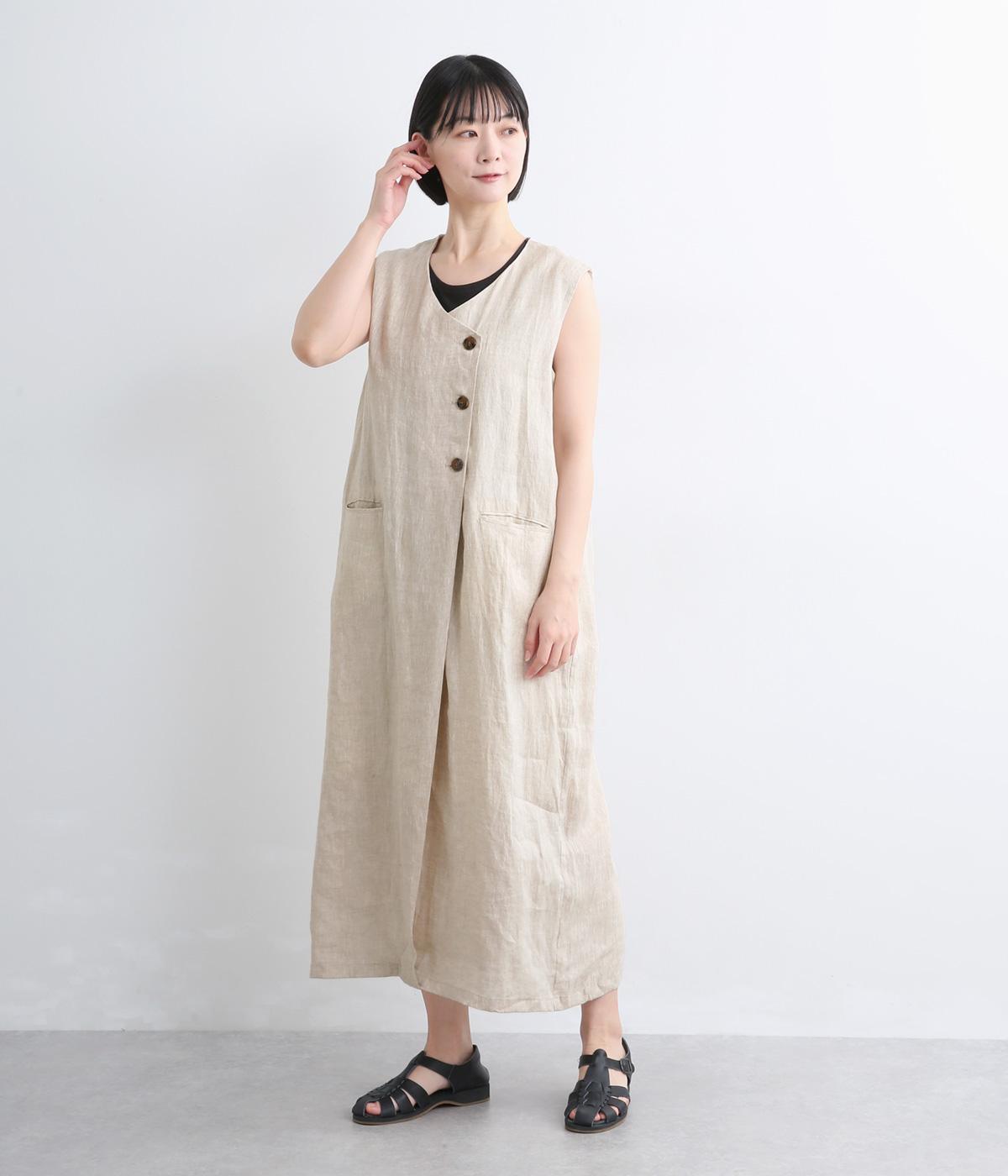 リネンフロントタックワンピース｜AUG（オーグ）の商品詳細