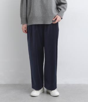 コットンベルベットタックパンツ（ネイビー・F）
