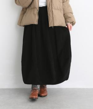 コーデュロイバルーンスカート（ブラック・1）