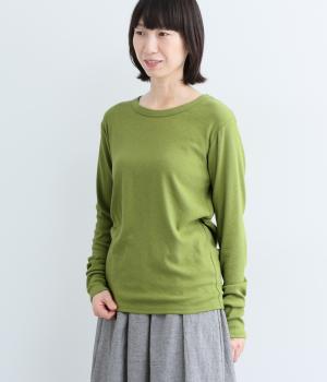 ソフトリブクルーネックTee(ライトグリーン-1)