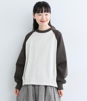 裾タックバルーンプルオーバー(アイスブラック×オートミール-1)