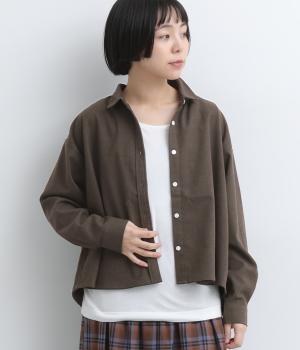 ビエラクロップドシャツ(トップブラウン-1)