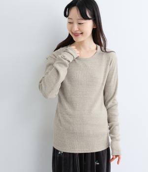 コットンテレコクルーネックTee　日本製（オートミール・F）