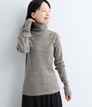 コットンテレコタートルTee　日本製（チャコール・F）