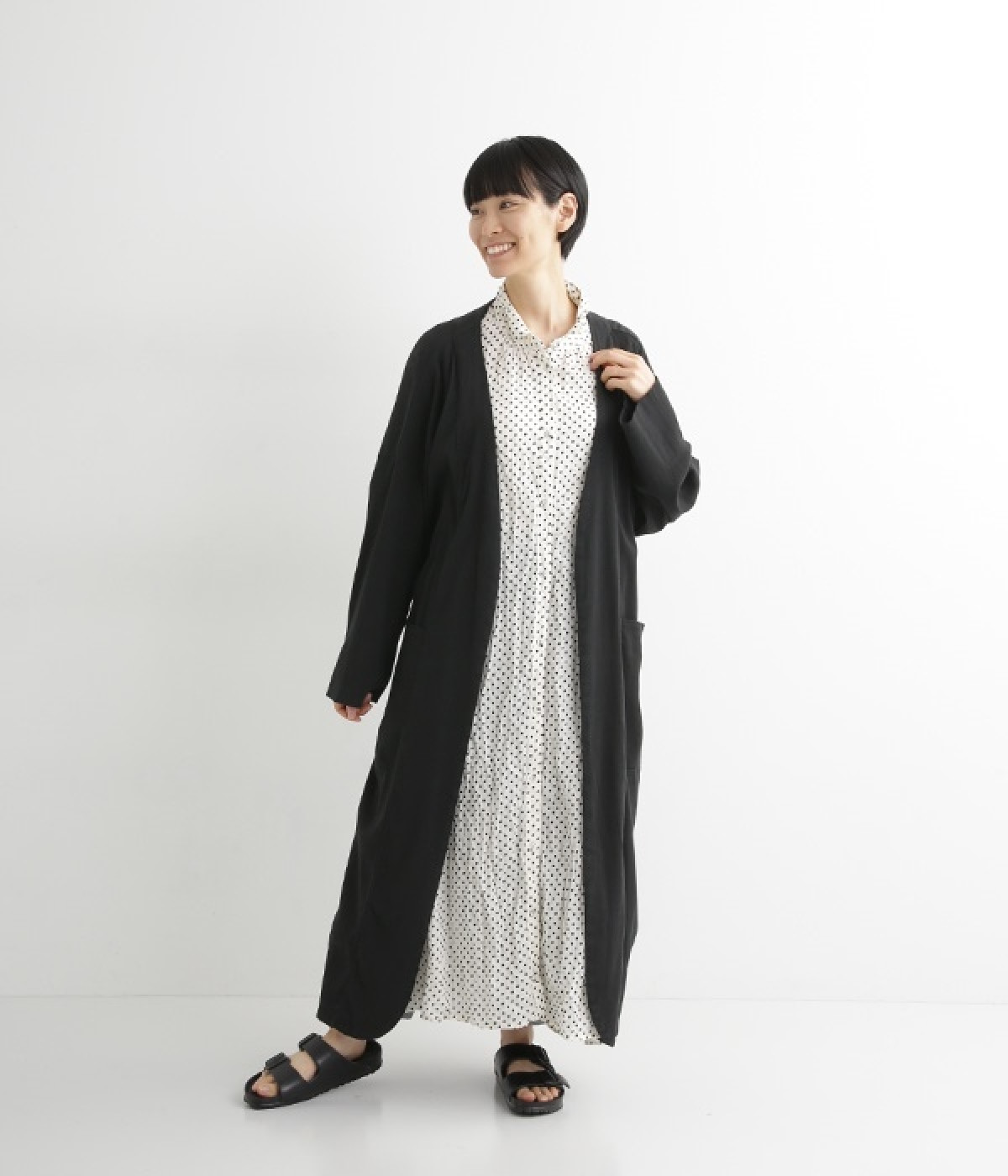 風ぬけるサマーガウン(黒霞-ONESIZE)