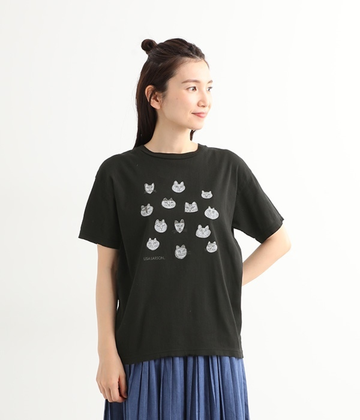 LISA LARSONコラボ ねこのかおプリントTシャツ｜BIWACOTTON（ビワ