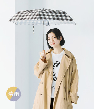 GINGHAM CHECK Mini 晴雨兼用(ブラック-ONESIZE)