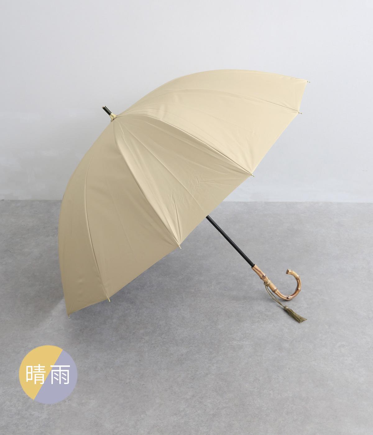 12フレームプロテクト　ラージ　晴雨兼用　長傘(ベージュ-F)